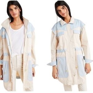 Anthropologie Catelyn Colorblocked Utility Jacket